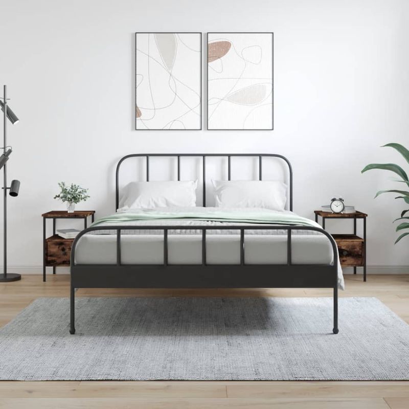 Casa si Gradina - Mobilier - Comode si corpuri - Noptiere - Noptiere, 2 buc., stejar fumuriu, 34x36x50 cm, lemn compozit - Infinity.ro