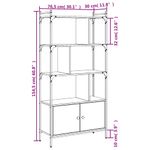 Casa si Gradina - Mobilier - Biblioteci si rafturi - Biblioteci - Biblioteca cu usi stejar fumuriu 76,5x30x154,5 cm lemn compozit - Infinity.ro