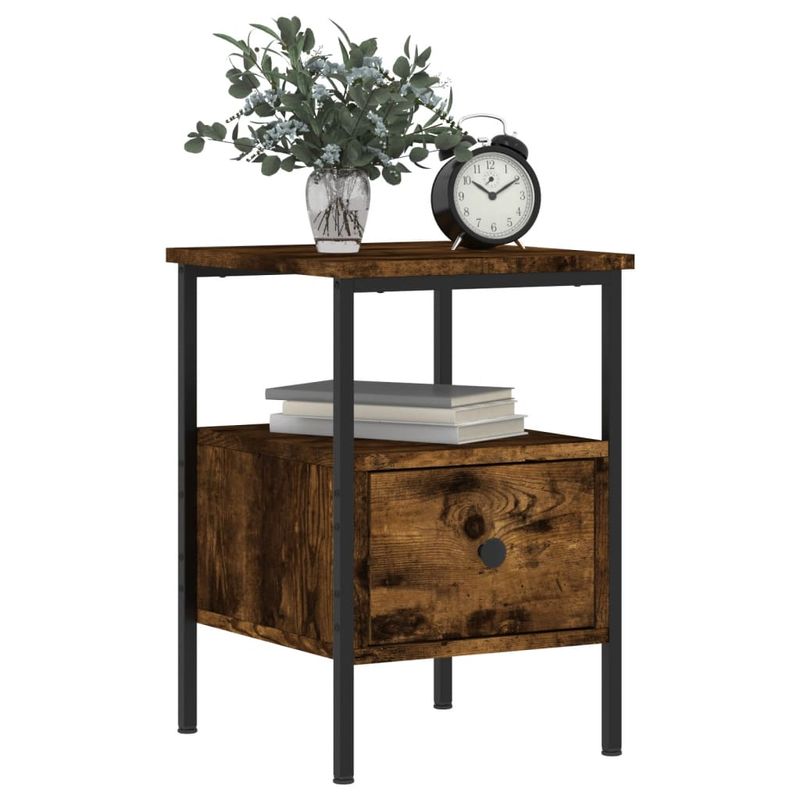 Casa si Gradina - Mobilier - Comode si corpuri - Noptiere - Noptiere, 2 buc., stejar fumuriu, 34x36x50 cm, lemn compozit - Infinity.ro