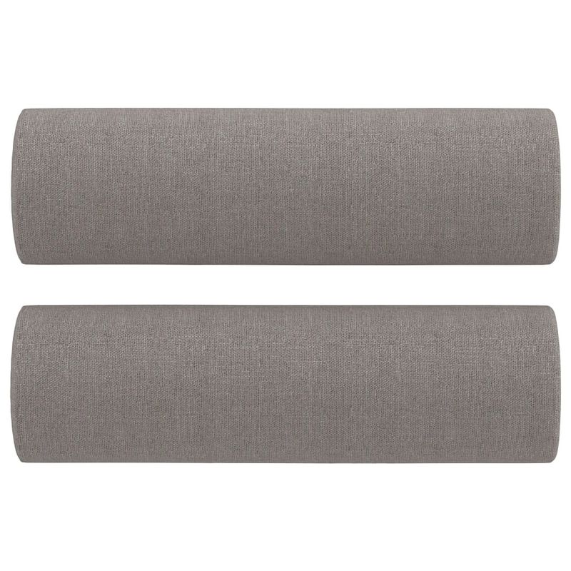 Casa si Gradina - Mobilier - Canapele si coltare - Canapele - Canapea cu 3 locuri cu pernute, gri taupe, 180 cm, textil - Infinity.ro
