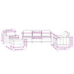 Casa si Gradina - Mobilier - Seturi de mobilier - Seturi living - Set de canapele cu perne, 4 piese, maro, catifea - Infinity.ro