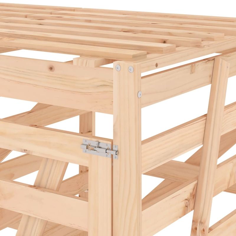 Casa si Gradina - Gradina si terasa - Mobilier exterior - Dulapuri si lazi depozitare exterior - Magazie dubla depozitare cos de gunoi dublu, lemn masiv de pin - Infinity.ro