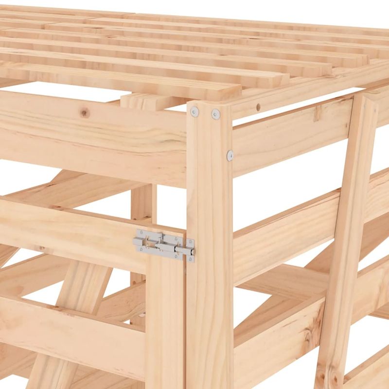 Casa si Gradina - Gradina si terasa - Mobilier exterior - Dulapuri si lazi depozitare exterior - Magazie tripla depozitare cos de gunoi, lemn masiv de pin - Infinity.ro