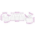 Casa si Gradina - Mobilier - Seturi de mobilier - Seturi living - Set de canapele cu perne, 3 piese, gri inchis, textil - Infinity.ro