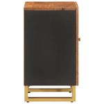 Casa si Gradina - Mobilier - Mobilier baie - Corpuri baie - Dulap de baie, maro si negru, 38x33,5x58 cm lemn masiv de mango - Infinity.ro