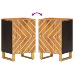 Casa si Gradina - Mobilier - Mobilier baie - Corpuri baie - Dulap de baie, maro si negru, 38x33,5x58 cm lemn masiv de mango - Infinity.ro