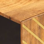 Casa si Gradina - Mobilier - Mobilier baie - Corpuri baie - Dulap de baie, maro si negru, 38x33,5x58 cm lemn masiv de mango - Infinity.ro