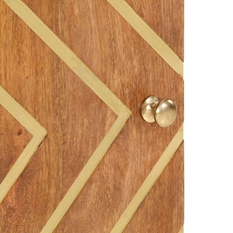 Casa si Gradina - Mobilier - Mobilier baie - Corpuri baie - Dulap de baie, maro si negru, 38x33,5x58 cm lemn masiv de mango - Infinity.ro