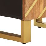 Casa si Gradina - Mobilier - Mobilier baie - Corpuri baie - Dulap de baie, maro si negru, 38x33,5x58 cm lemn masiv de mango - Infinity.ro