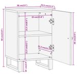 Casa si Gradina - Mobilier - Mobilier baie - Corpuri baie - Dulap de baie, maro si negru, 38x33,5x58 cm lemn masiv de mango - Infinity.ro
