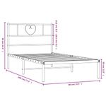 Casa si Gradina - Mobilier - Paturi si accesorii - Paturi - Cadru de pat metalic cu tablie, alb, 75x190 cm - Infinity.ro