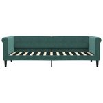 Casa si Gradina - Mobilier - Paturi si accesorii - Paturi - Pat de zi cu extensie si sertare verde inchis 80x200 cm catifea - Infinity.ro