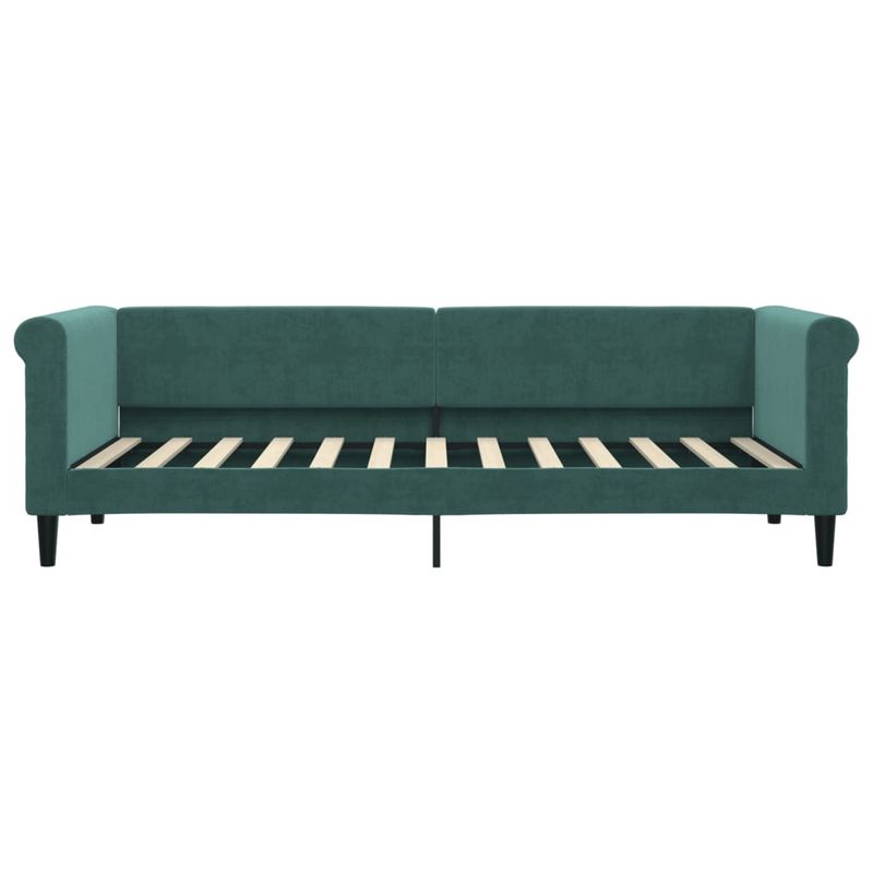 Casa si Gradina - Mobilier - Paturi si accesorii - Paturi - Pat de zi cu extensie si sertare verde inchis 80x200 cm catifea - Infinity.ro