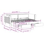 Casa si Gradina - Mobilier - Paturi si accesorii - Paturi - Pat de zi cu extensie si sertare verde inchis 80x200 cm catifea - Infinity.ro