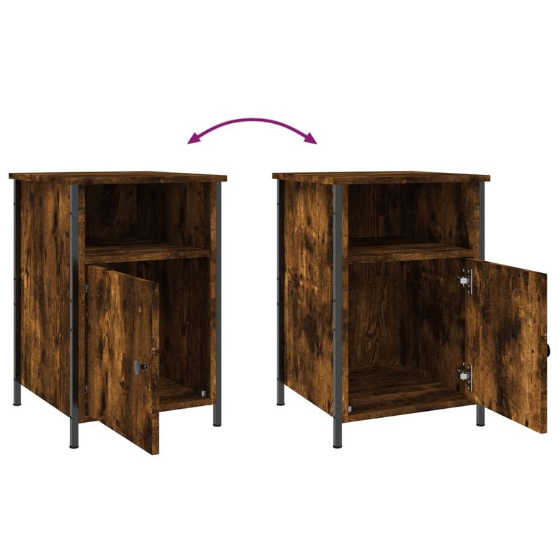 Casa si Gradina - Mobilier - Comode si corpuri - Noptiere - Noptiere, 2 buc., stejar fumuriu, 40x42x60 cm, lemn prelucrat - Infinity.ro