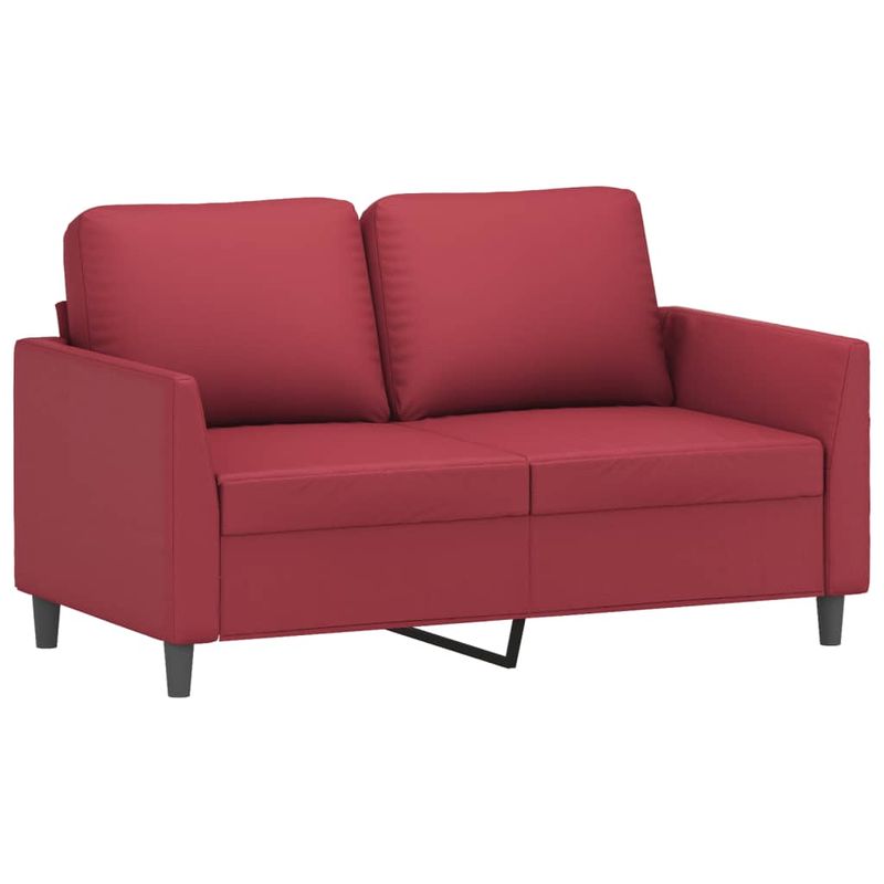 Casa si Gradina - Mobilier - Seturi de mobilier - Seturi living - Set de canapele cu perne, 3 piese, rosu vin, piele ecologica - Infinity.ro