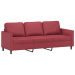 Casa si Gradina - Mobilier - Seturi de mobilier - Seturi living - Set de canapele cu perne, 3 piese, rosu vin, piele ecologica - Infinity.ro