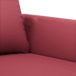 Casa si Gradina - Mobilier - Seturi de mobilier - Seturi living - Set de canapele cu perne, 3 piese, rosu vin, piele ecologica - Infinity.ro