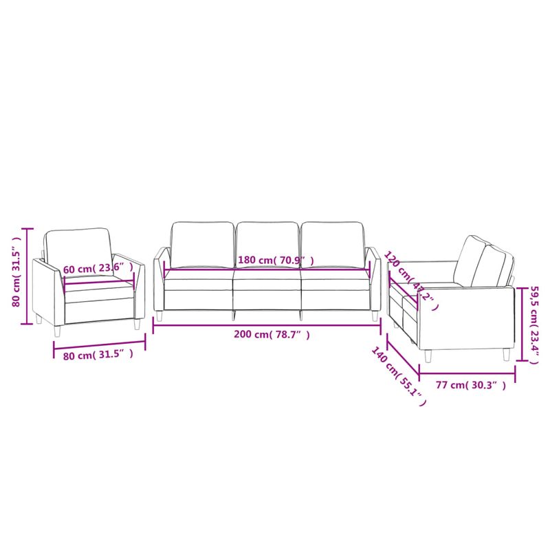 Casa si Gradina - Mobilier - Seturi de mobilier - Seturi living - Set de canapele cu perne, 3 piese, rosu vin, piele ecologica - Infinity.ro