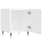 Casa si Gradina - Mobilier - Comode si corpuri - Noptiere - Noptiere, 2 buc., alb extralucios, 40x40x50 cm, lemn compozit - Infinity.ro