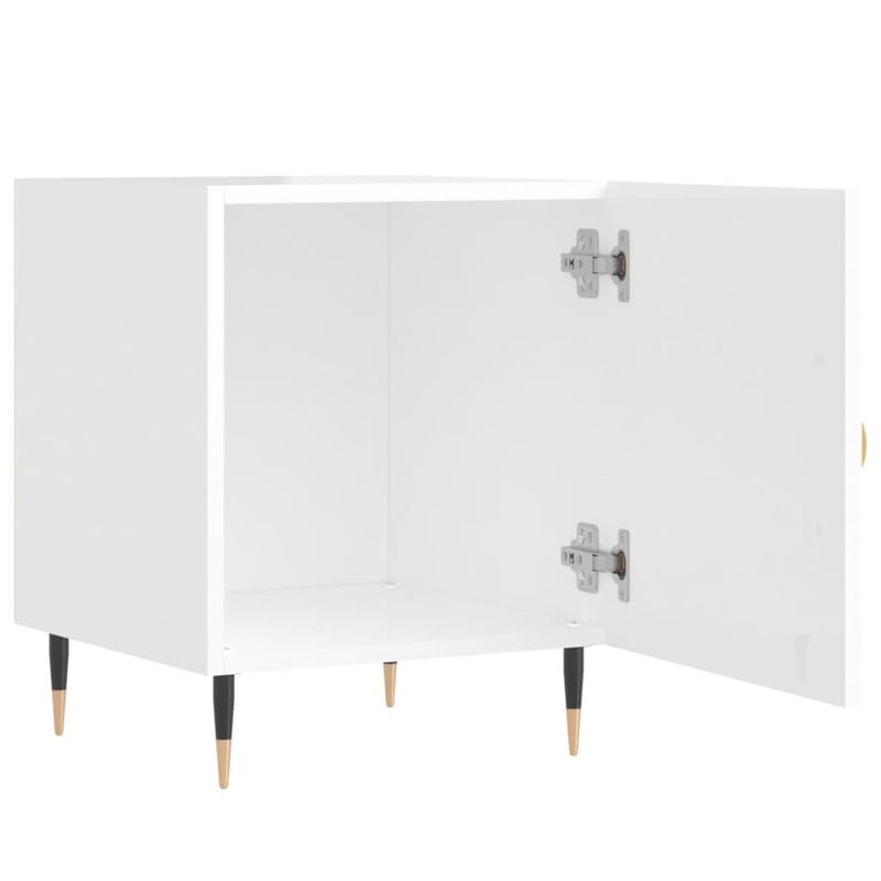 Casa si Gradina - Mobilier - Comode si corpuri - Noptiere - Noptiere, 2 buc., alb extralucios, 40x40x50 cm, lemn compozit - Infinity.ro