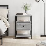 Casa si Gradina - Mobilier - Comode si corpuri - Noptiere - Noptiera, gri sonoma, 40x42x56 cm, lemn compozit - Infinity.ro