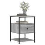 Casa si Gradina - Mobilier - Comode si corpuri - Noptiere - Noptiera, gri sonoma, 40x42x56 cm, lemn compozit - Infinity.ro