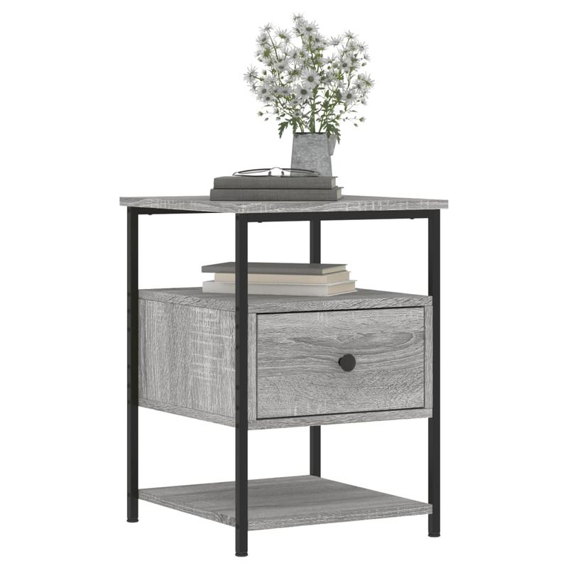 Casa si Gradina - Mobilier - Comode si corpuri - Noptiere - Noptiera, gri sonoma, 40x42x56 cm, lemn compozit - Infinity.ro