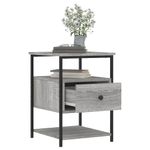 Casa si Gradina - Mobilier - Comode si corpuri - Noptiere - Noptiera, gri sonoma, 40x42x56 cm, lemn compozit - Infinity.ro