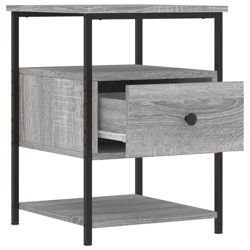 Casa si Gradina - Mobilier - Comode si corpuri - Noptiere - Noptiera, gri sonoma, 40x42x56 cm, lemn compozit - Infinity.ro