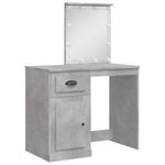 Casa si Gradina - Mobilier - Comode si corpuri - Masute de toaleta - Masa de toaleta cu LED-uri, gri beton, 90x42x132,5 cm - Infinity.ro