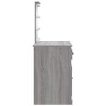 Casa si Gradina - Mobilier - Comode si corpuri - Masute de toaleta - Masa de toaleta cu LED-uri, gri sonoma, 90x42x132,5 cm - Infinity.ro