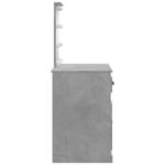 Casa si Gradina - Mobilier - Comode si corpuri - Masute de toaleta - Masa de toaleta cu LED-uri, gri beton, 90x42x132,5 cm - Infinity.ro