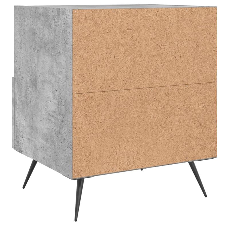 Casa si Gradina - Mobilier - Comode si corpuri - Noptiere - Noptiere, 2 buc., gri beton, 40x35x47,5 cm, lemn compozit - Infinity.ro