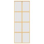 Casa si Gradina - Constructii - Usi interior, exterior si garaj - Usi garaj - Usa glisanta, auriu, 76x205 cm, sticla ESG mata si aluminiu - Infinity.ro