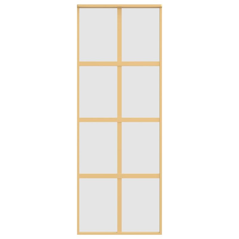 Casa si Gradina - Constructii - Usi interior, exterior si garaj - Usi garaj - Usa glisanta, auriu, 76x205 cm, sticla ESG mata si aluminiu - Infinity.ro