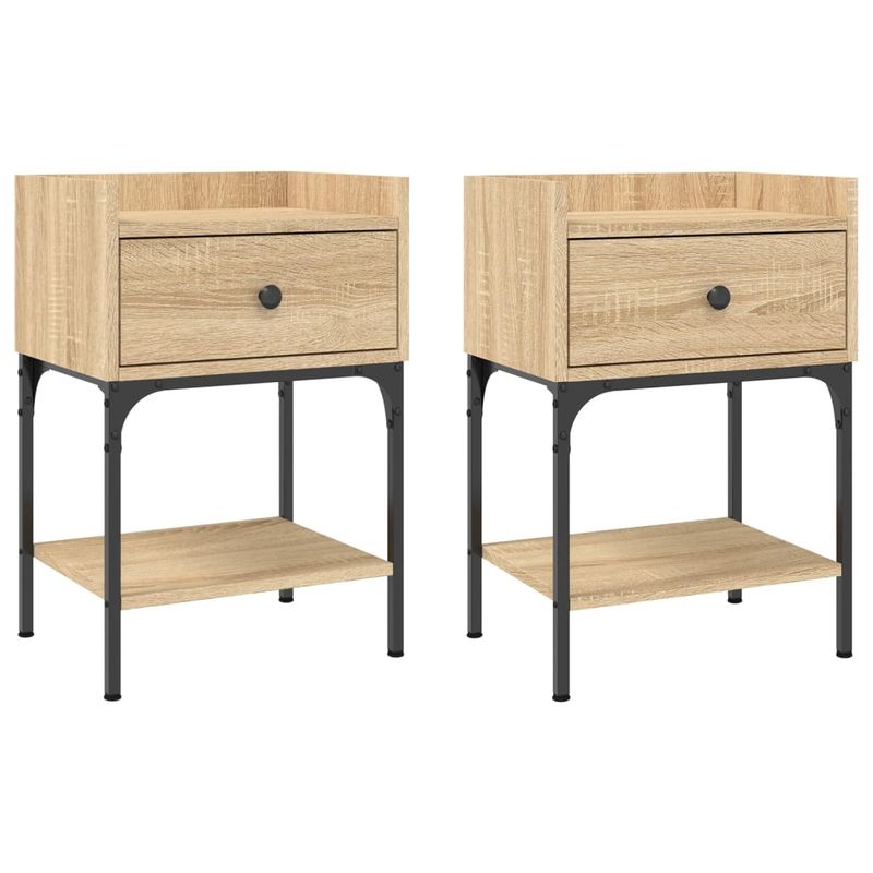 Casa si Gradina - Mobilier - Comode si corpuri - Noptiere - Noptiere, 2 buc., stejar sonoma, 40,5x31x60 cm, lemn compozit - Infinity.ro