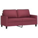 Casa si Gradina - Mobilier - Seturi de mobilier - Seturi living - Set canapea cu perne, 3 piese, rosu vin, material textil - Infinity.ro