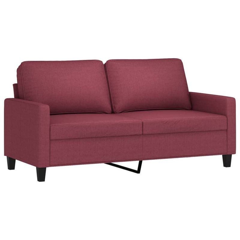 Casa si Gradina - Mobilier - Seturi de mobilier - Seturi living - Set canapea cu perne, 3 piese, rosu vin, material textil - Infinity.ro