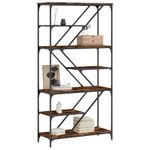 Casa si Gradina - Mobilier - Biblioteci si rafturi - Biblioteci - Biblioteca, stejar fumuriu, 91x36x176 cm, lemn prelucrat/otel - Infinity.ro