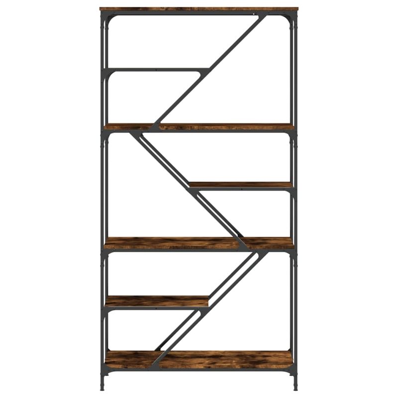 Casa si Gradina - Mobilier - Biblioteci si rafturi - Biblioteci - Biblioteca, stejar fumuriu, 91x36x176 cm, lemn prelucrat/otel - Infinity.ro