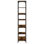 Casa si Gradina - Mobilier - Biblioteci si rafturi - Biblioteci - Biblioteca, stejar fumuriu, 91x36x176 cm, lemn prelucrat/otel - Infinity.ro