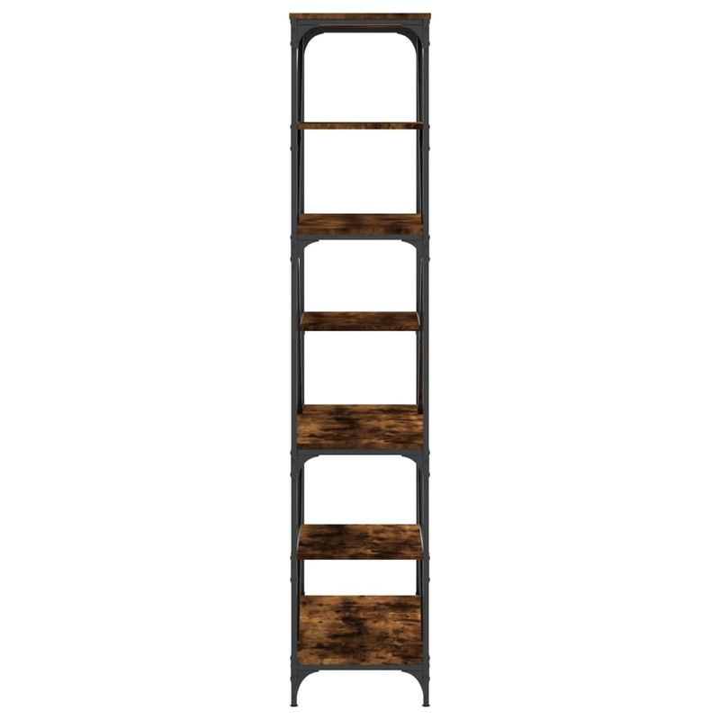 Casa si Gradina - Mobilier - Biblioteci si rafturi - Biblioteci - Biblioteca, stejar fumuriu, 91x36x176 cm, lemn prelucrat/otel - Infinity.ro
