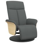 Casa si Gradina - Mobilier - Scaune si fotolii - Fotolii - Fotoliu rabatabil cu suport de picioare, gri inchis, textil - Infinity.ro