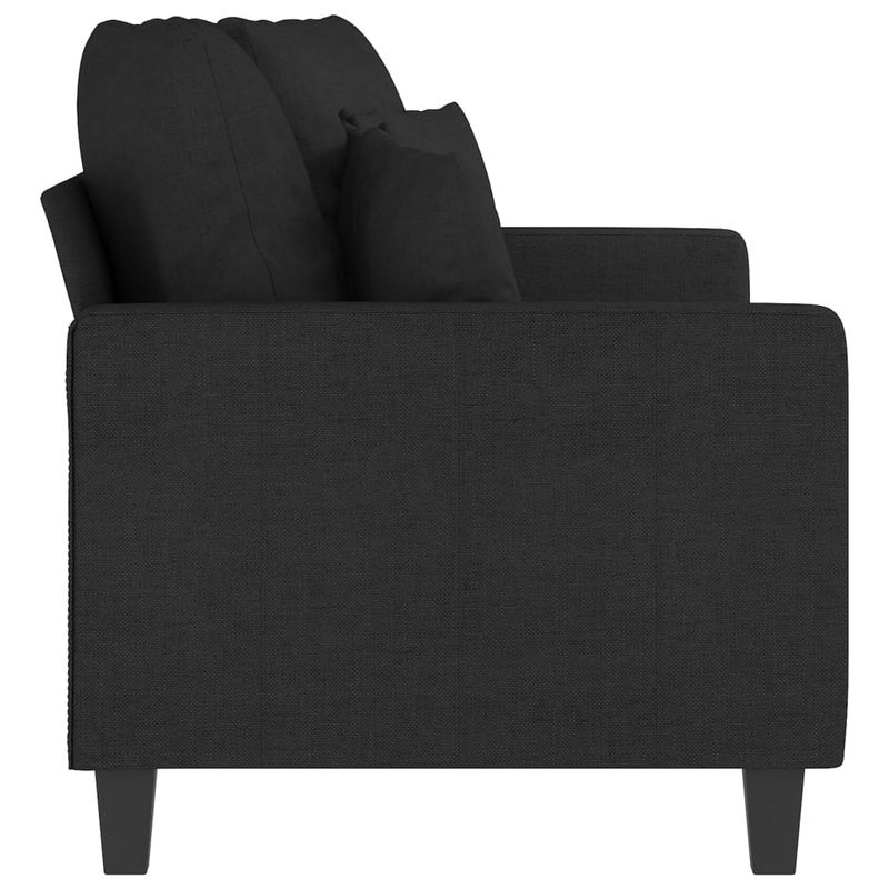 Casa si Gradina - Mobilier - Canapele si coltare - Canapele - Canapea cu 2 locuri, negru, 140 cm, material textil - Infinity.ro