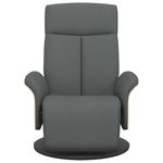 Casa si Gradina - Mobilier - Scaune si fotolii - Fotolii - Fotoliu rabatabil cu suport de picioare, gri inchis, textil - Infinity.ro