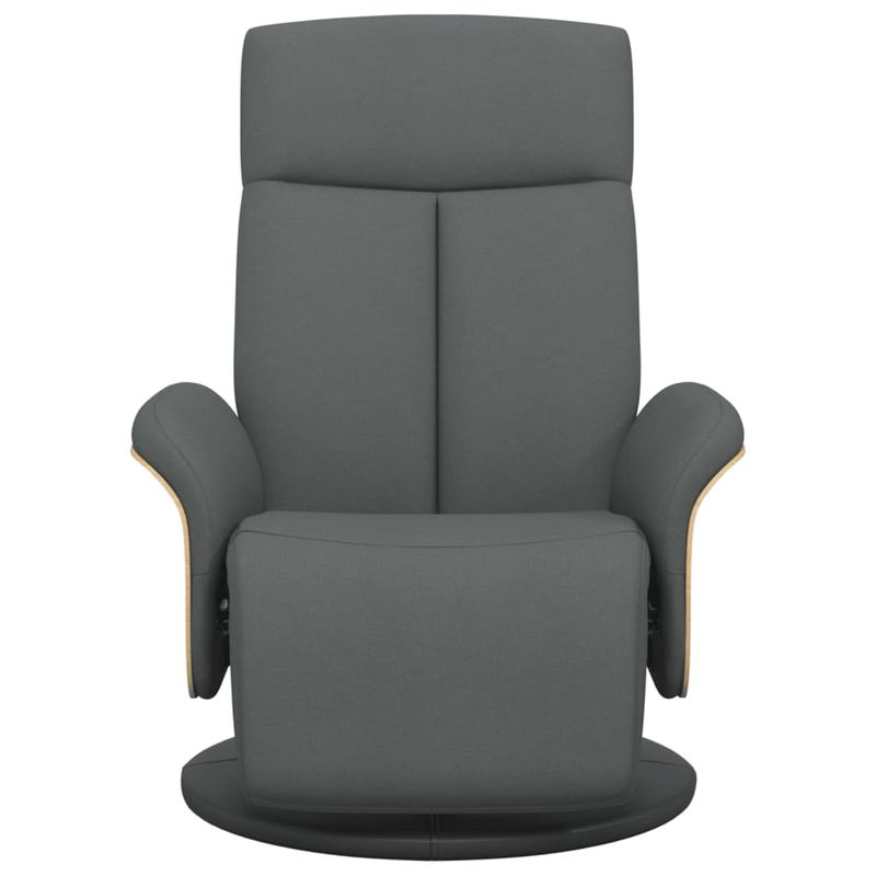 Casa si Gradina - Mobilier - Scaune si fotolii - Fotolii - Fotoliu rabatabil cu suport de picioare, gri inchis, textil - Infinity.ro
