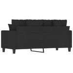 Casa si Gradina - Mobilier - Canapele si coltare - Canapele - Canapea cu 2 locuri, negru, 140 cm, material textil - Infinity.ro