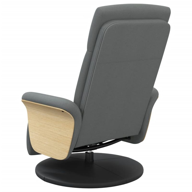 Casa si Gradina - Mobilier - Scaune si fotolii - Fotolii - Fotoliu rabatabil cu suport de picioare, gri inchis, textil - Infinity.ro