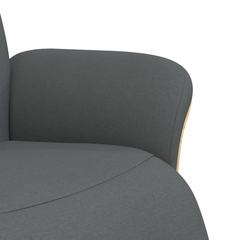 Casa si Gradina - Mobilier - Scaune si fotolii - Fotolii - Fotoliu rabatabil cu suport de picioare, gri inchis, textil - Infinity.ro